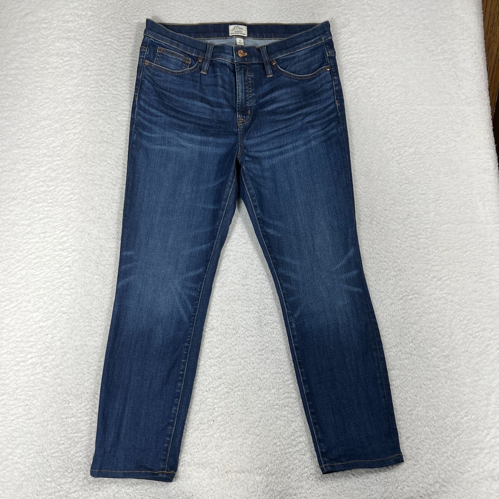 J Crew Lookout High Rise Skinny Jeans Womens 32 (Fit 32x25) Blue Denim Normcore